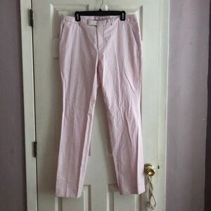Hugo Boss Cool Pink Modern-Fit Viscose Blend Solid Suit Separate Pants Size 40R